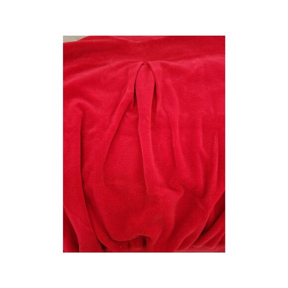 Vintage Max Hurn Red V- Neck Long Sleeve Pullover Velour Blouse Women's Size 12 - Picture 10 of 13